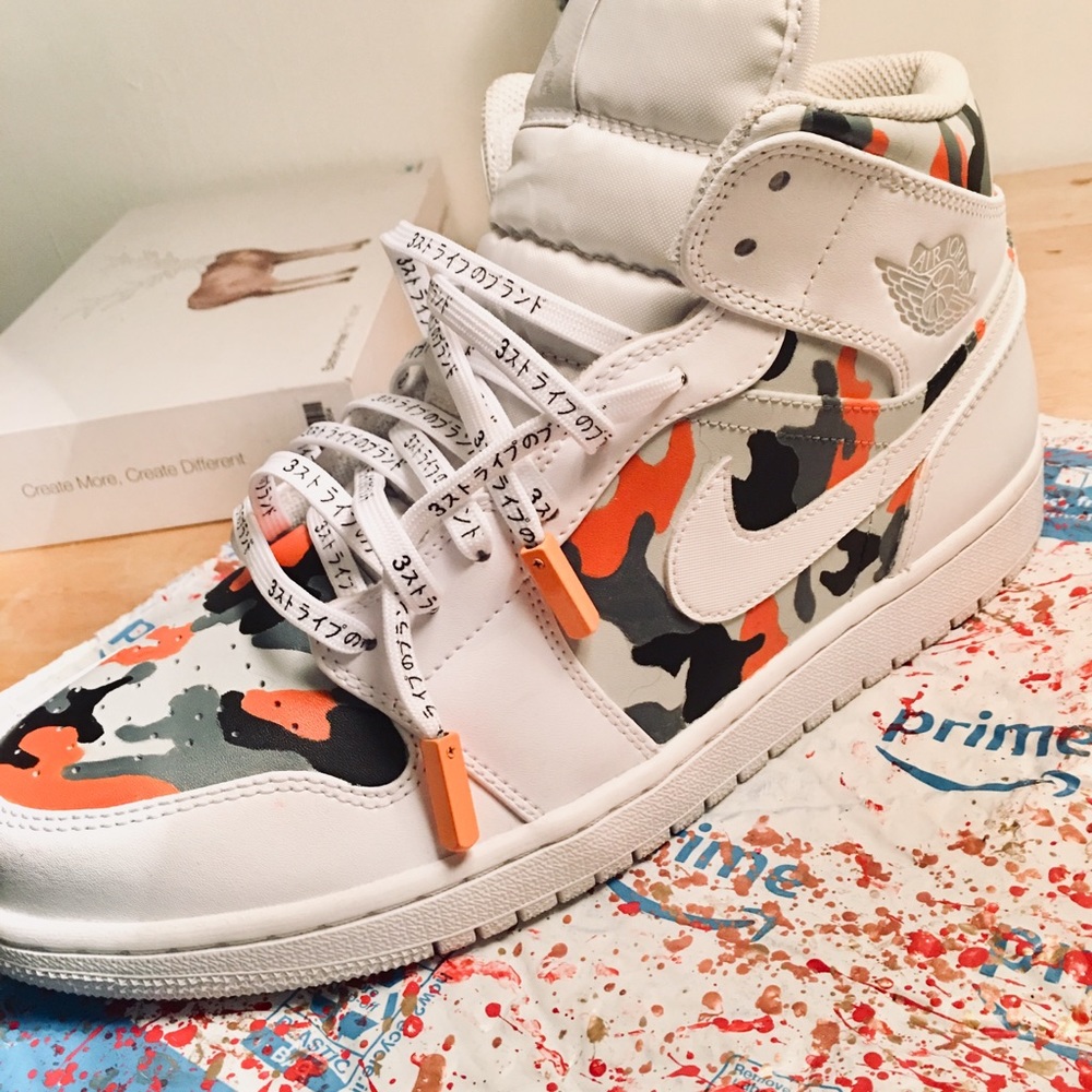 Custom camo jordan 1’s - Picture 6 of 8